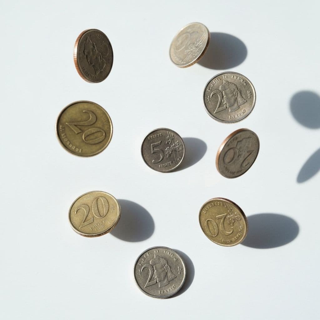 Multiple coins being flipped simultaneously for games and tournaments